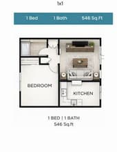 1x1 319-39 floor plan
