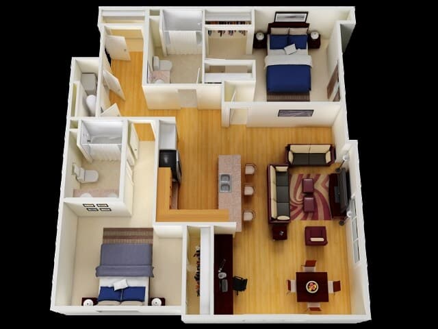 2x2 G 0206 floor plan