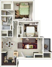 2x1 Luxury 123 floor plan