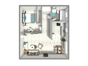 1 bedroom 1 bath 085 floor plan