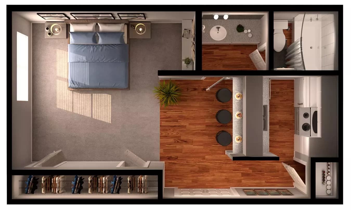 Efficiency 204 floor plan