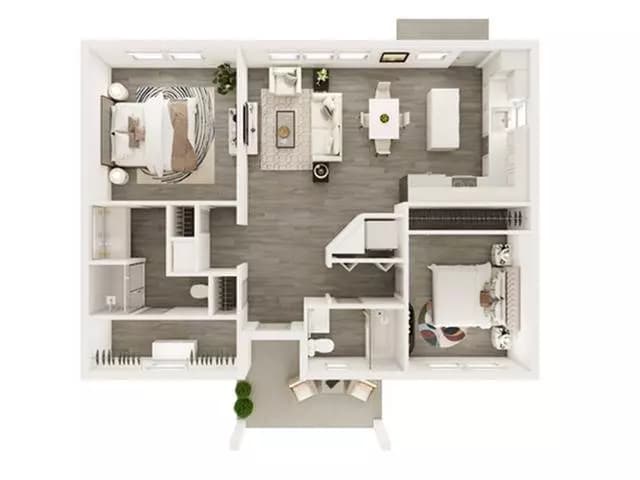 2 Beds • 2 Bath 2533 floor plan