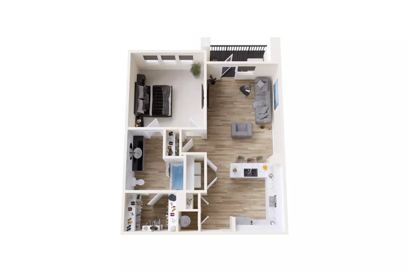 1 Bed • 1 Bath 3307 floor plan