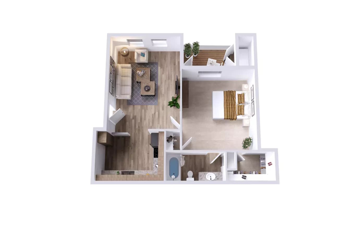 1 Bed • 1 Bath 9201 floor plan