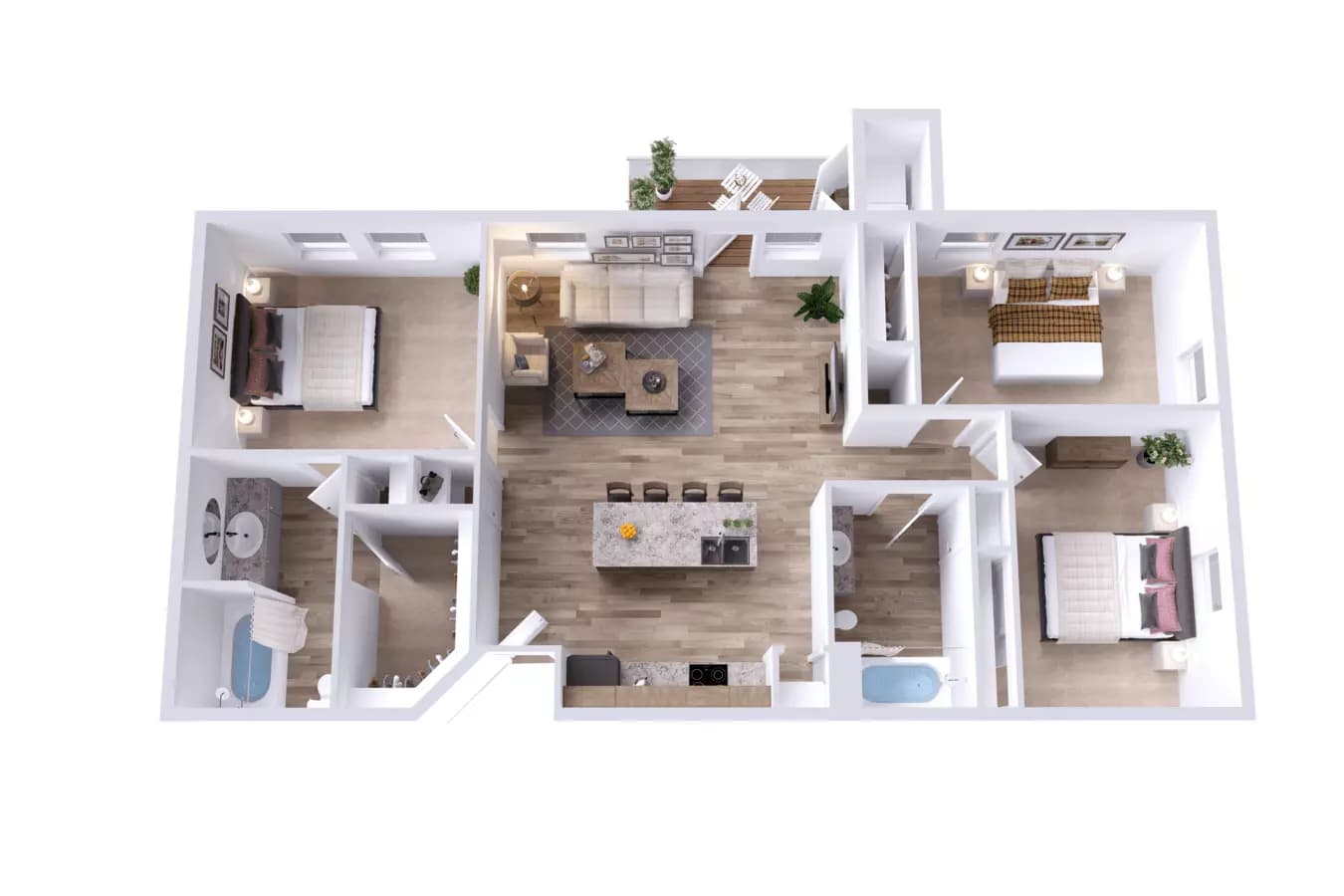 3 Beds • 2 Bath 4203 floor plan