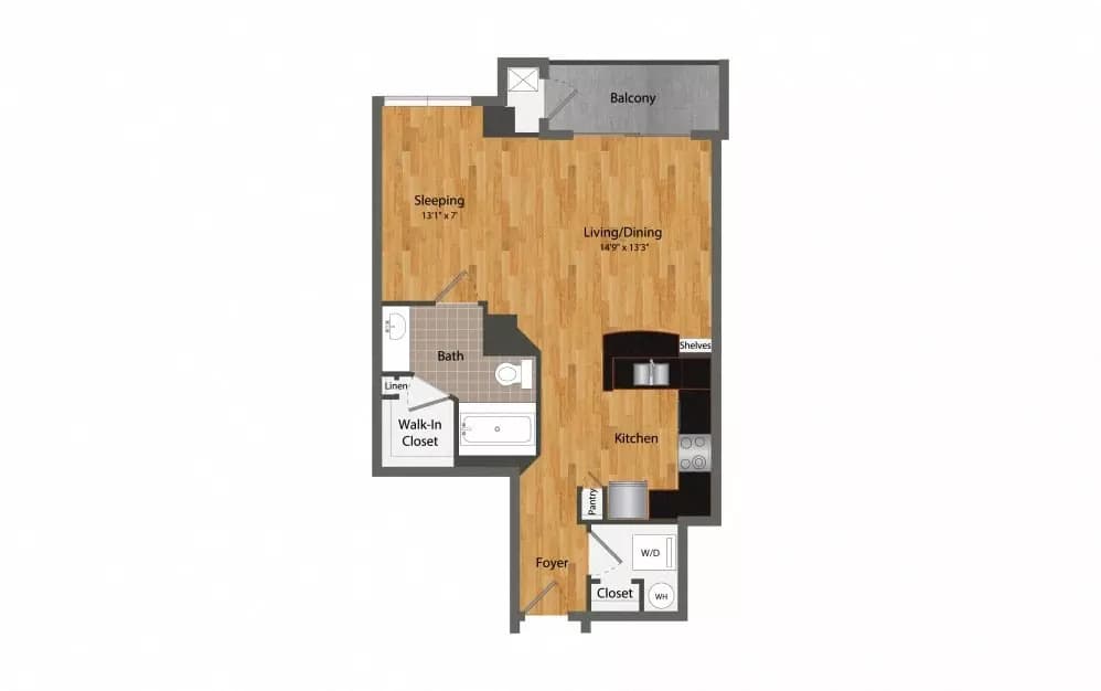A1 Studio 1701 floor plan