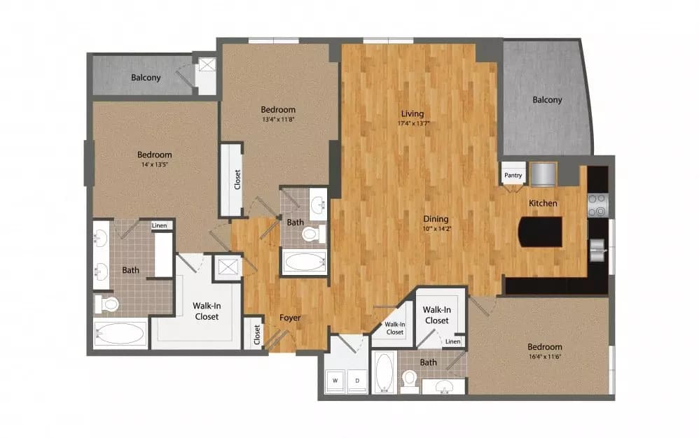 3 Beds • 3 Bath 3003 floor plan