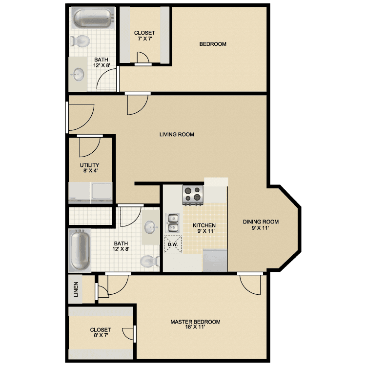 Unit - - floor plan