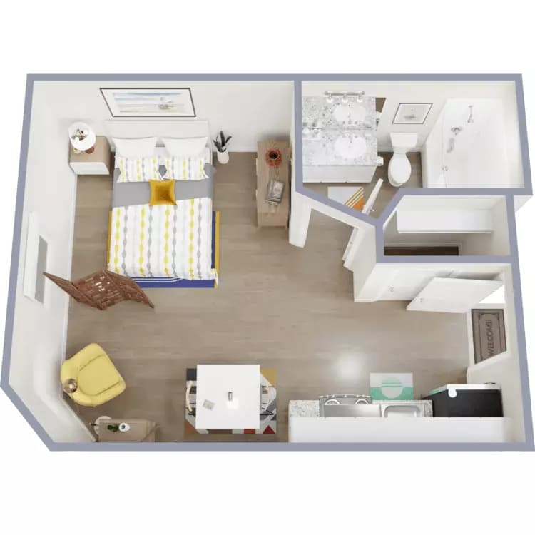 Studio • 1 Bath 202 floor plan