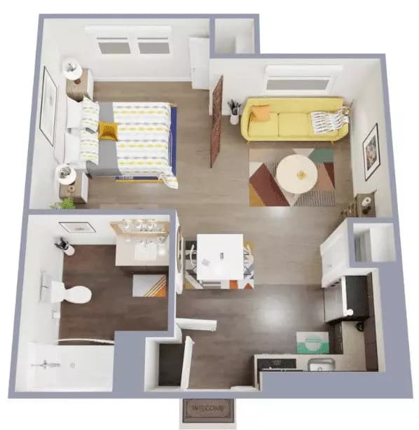 Studio • 1 Bath 209 floor plan