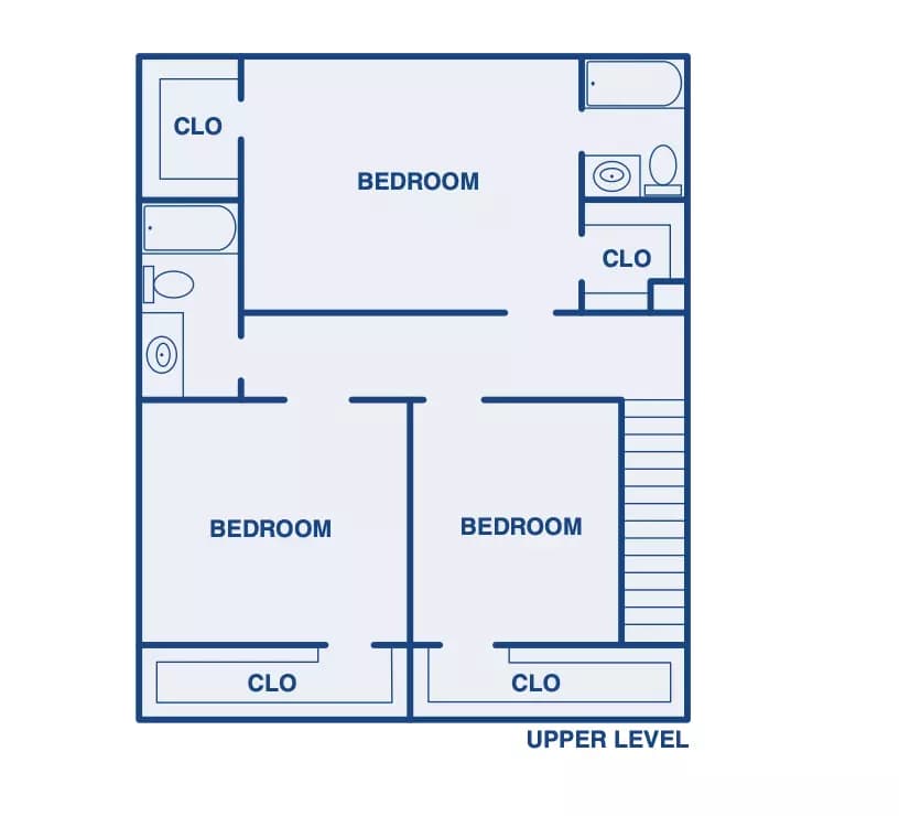 3 Beds • 3 Bath floor plan