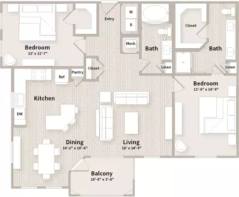 Unit 7316 7316 floor plan
