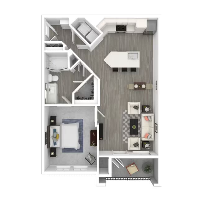 1 Bed • 1 Bath 5302 floor plan