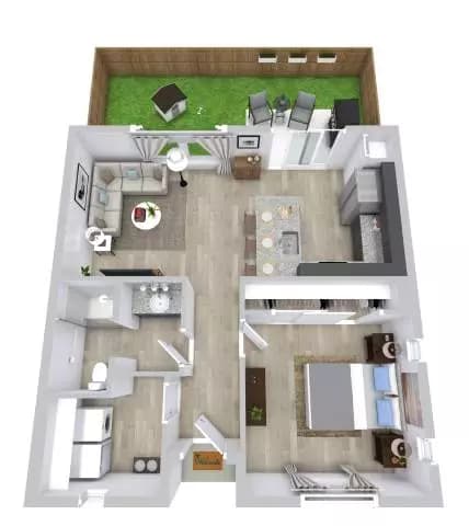 1 Bed • 1 Bath 313 floor plan
