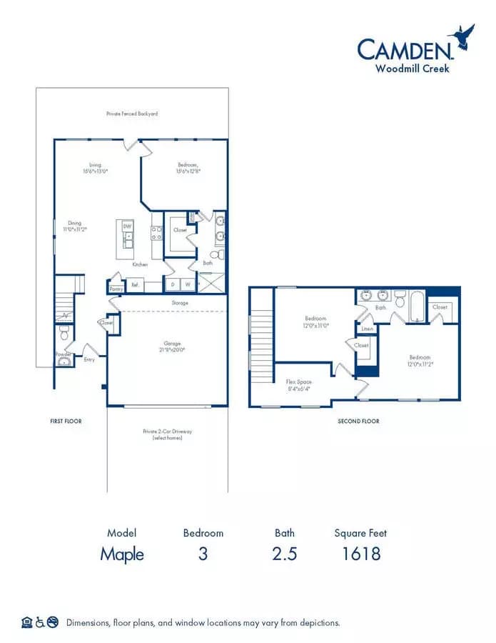 3 Beds • 2 Bath 202 floor plan