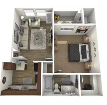 1 Bed • 1 Bath 10303 floor plan