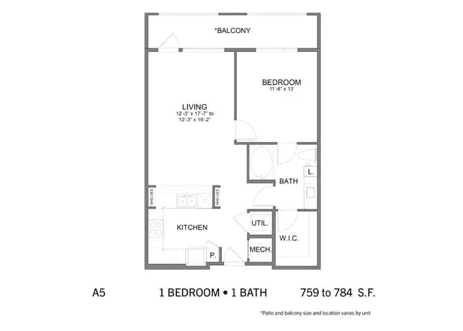 Unit - - floor plan