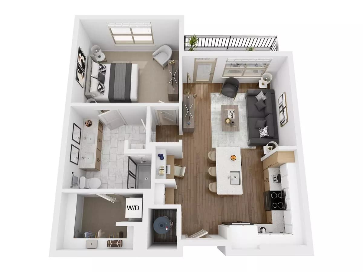1 Bed • 1 Bath 2205 floor plan