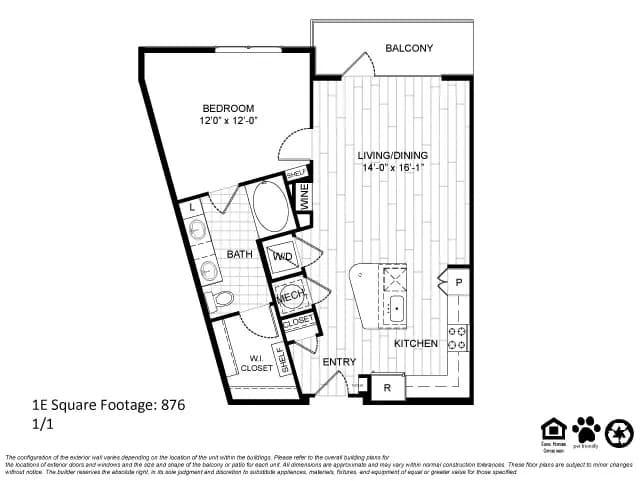 1 Bed • 1 Bath 2427 floor plan