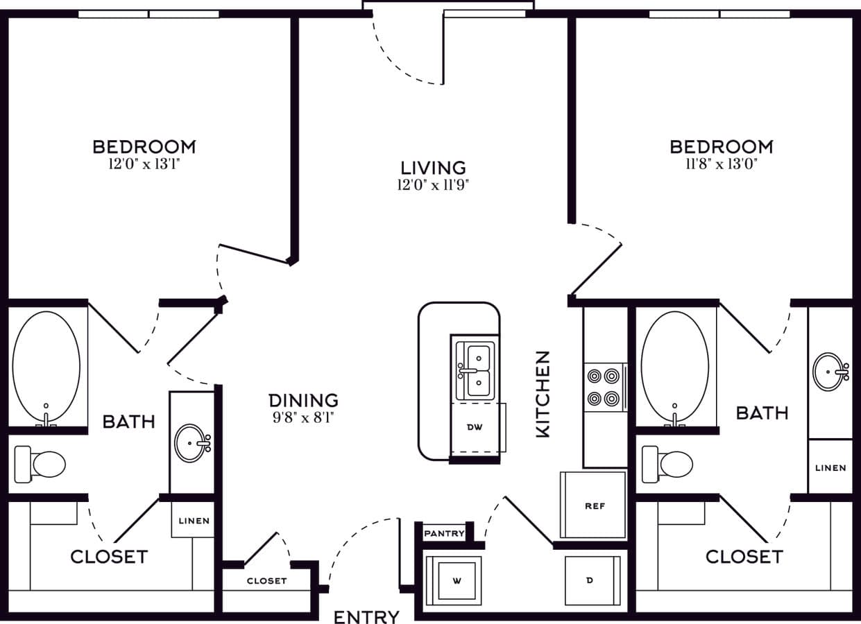 Unit 1307 1307 floor plan