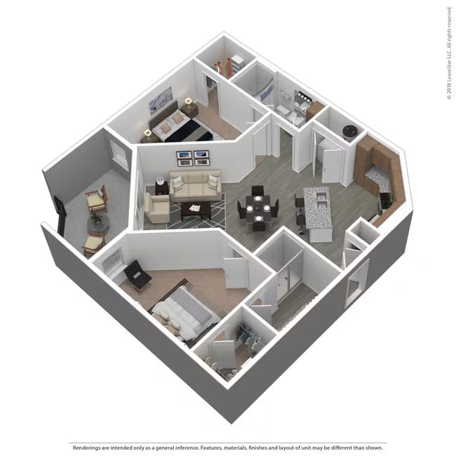 2 Beds • 2 Bath 2188 floor plan