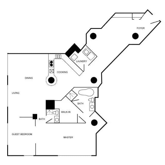 1 Bed • 1 Bath 447 floor plan