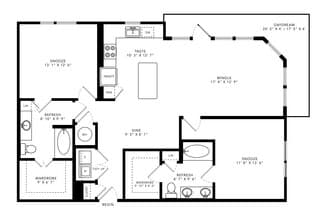 2 Beds • 2 Bath 2060 floor plan