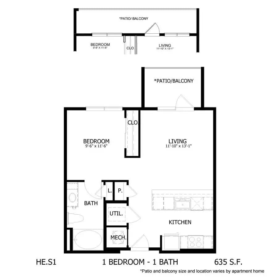 Unit - - floor plan