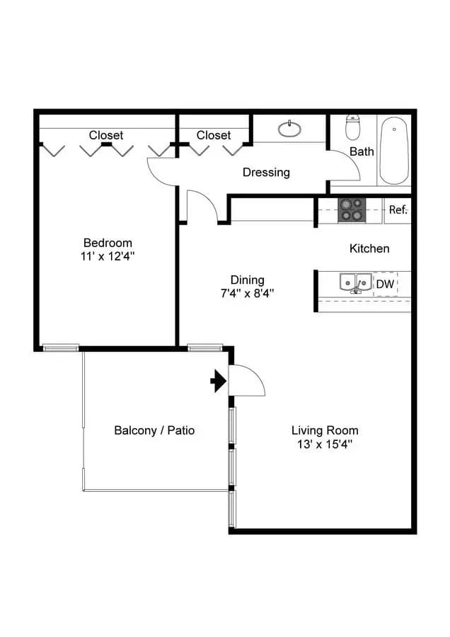 Unit 321D 321D floor plan