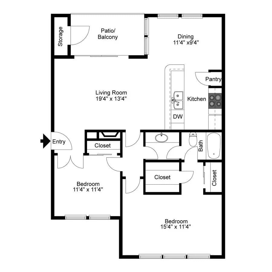 Unit 180A 180A floor plan