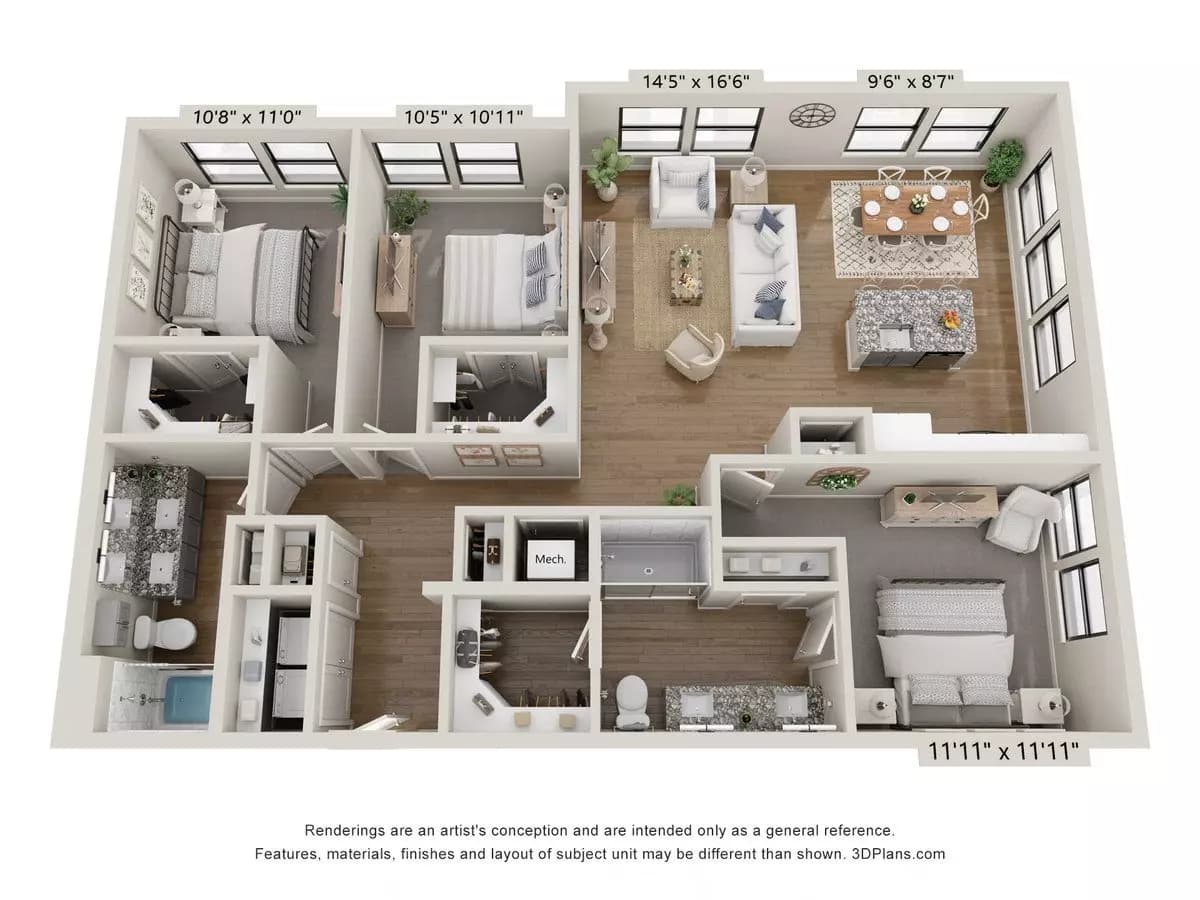 Unit 3416 3416 floor plan