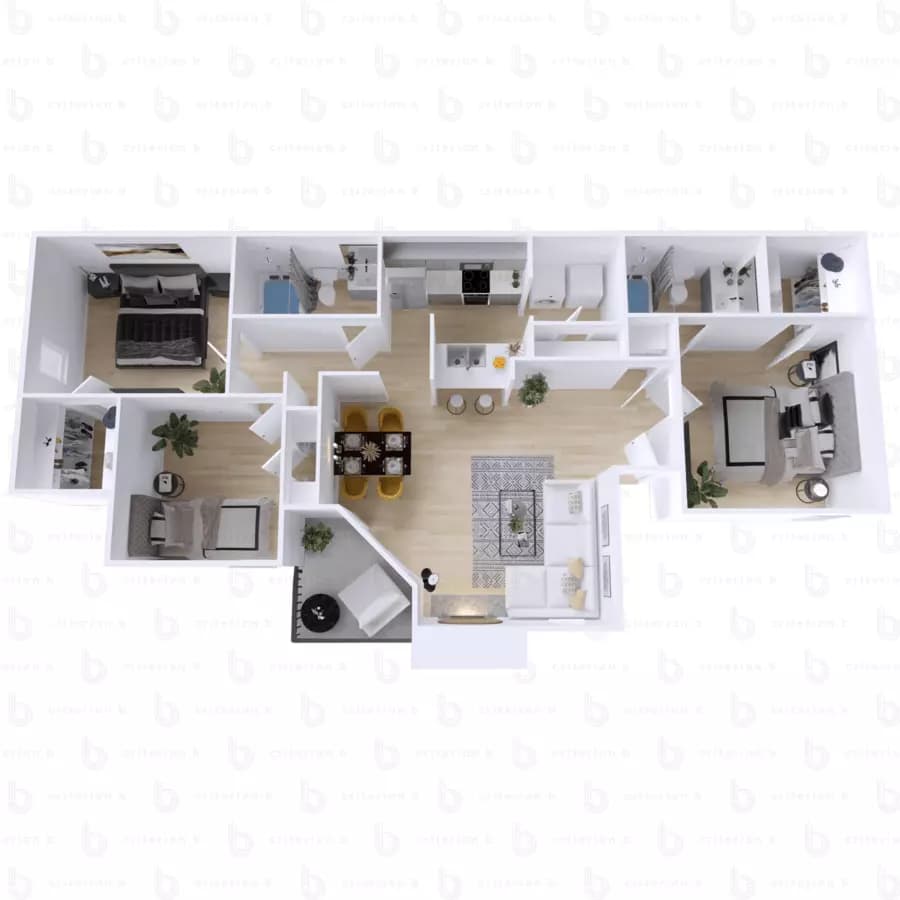 3 Beds • 2 Bath 2089 floor plan