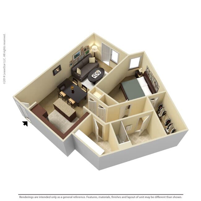 1 Bedroom - A5 2155 floor plan