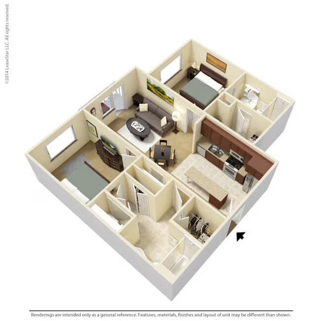 2 Bedroom - B1 2411 floor plan