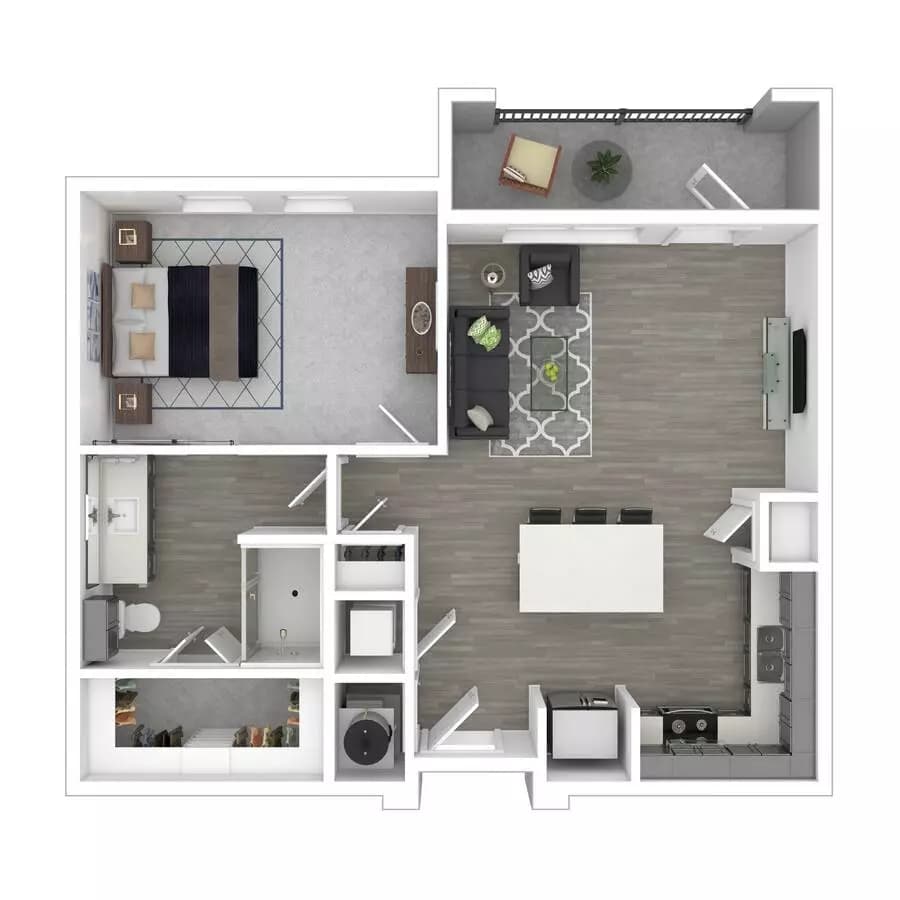 1 Bed • 1 Bath 1224 floor plan
