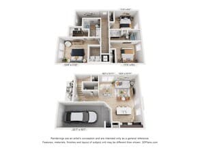 The Crocket 1700A floor plan