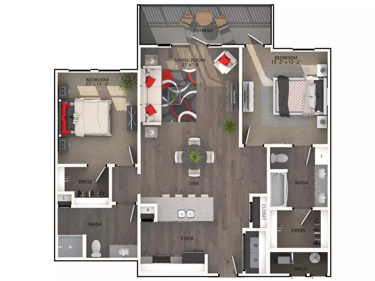 Unit 6104 6104 floor plan