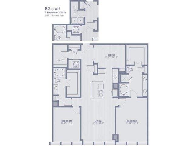2 Beds • 2 Bath 2206 floor plan