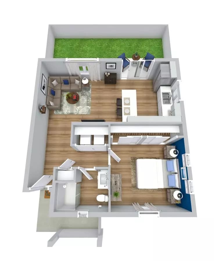 1 Bed • 1 Bath 210 floor plan