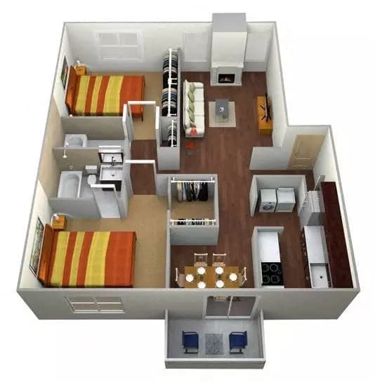Unit 7738D 7738D floor plan