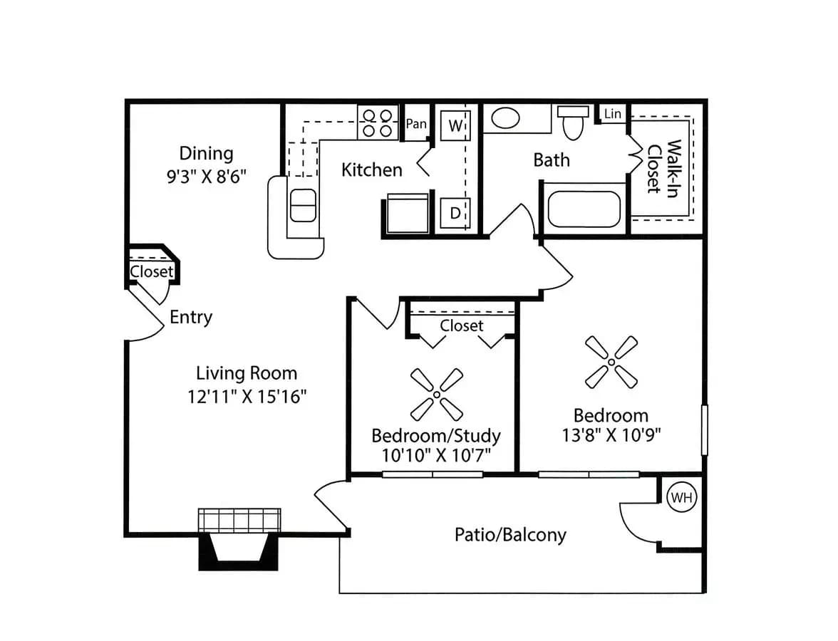 1 Bed • 1 Bath 133 floor plan