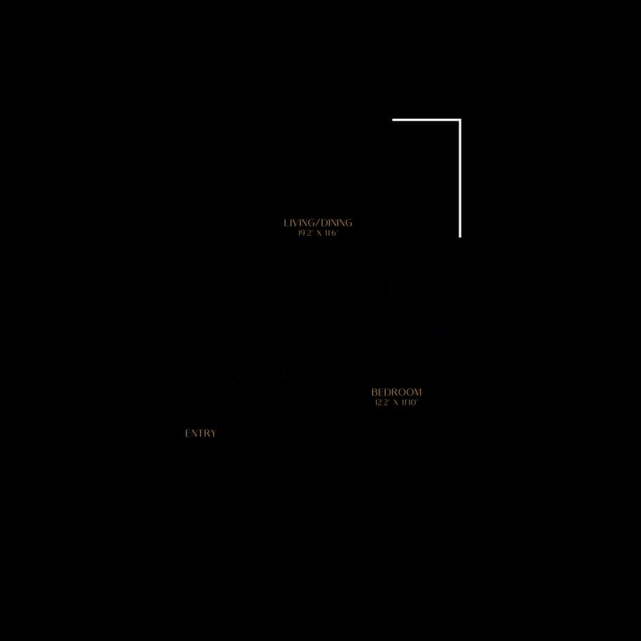 1 Bed • 1 Bath L0535 floor plan