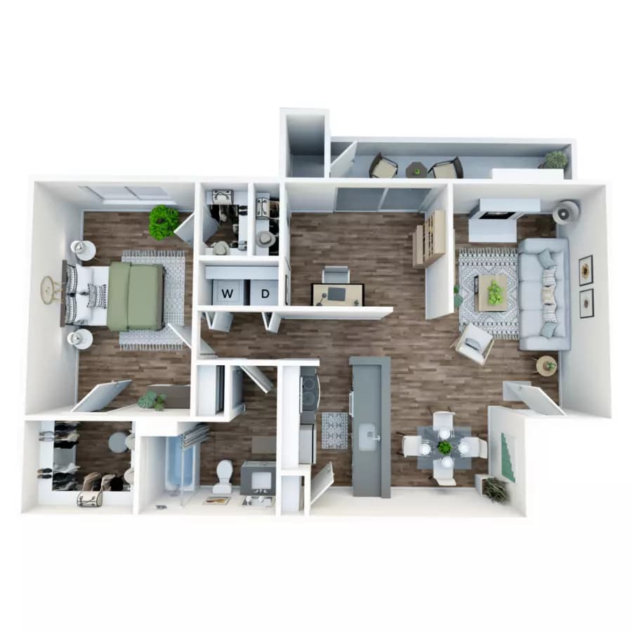 B1 - 2 Bed | 1 Bath | Signature 1408 floor plan