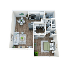 A1 | 1 Bed | 1 Bath | Upgraded 1709 floor plan