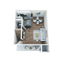 A3 | 1 Bed | 1.5 Bath | Upgraded 3406 floor plan
