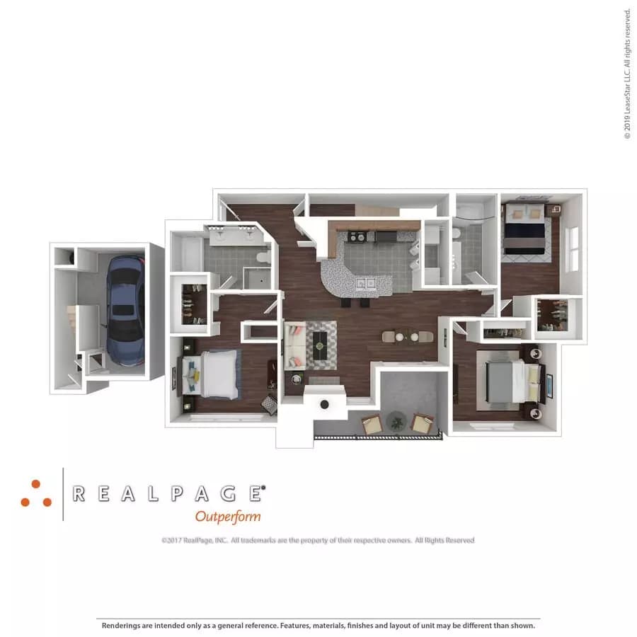 3 Beds • 2 Bath 0721 floor plan