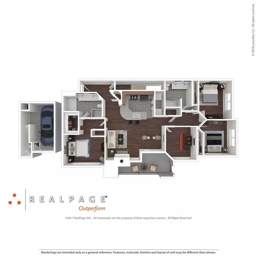 4 Beds • 2 Bath 1516 floor plan