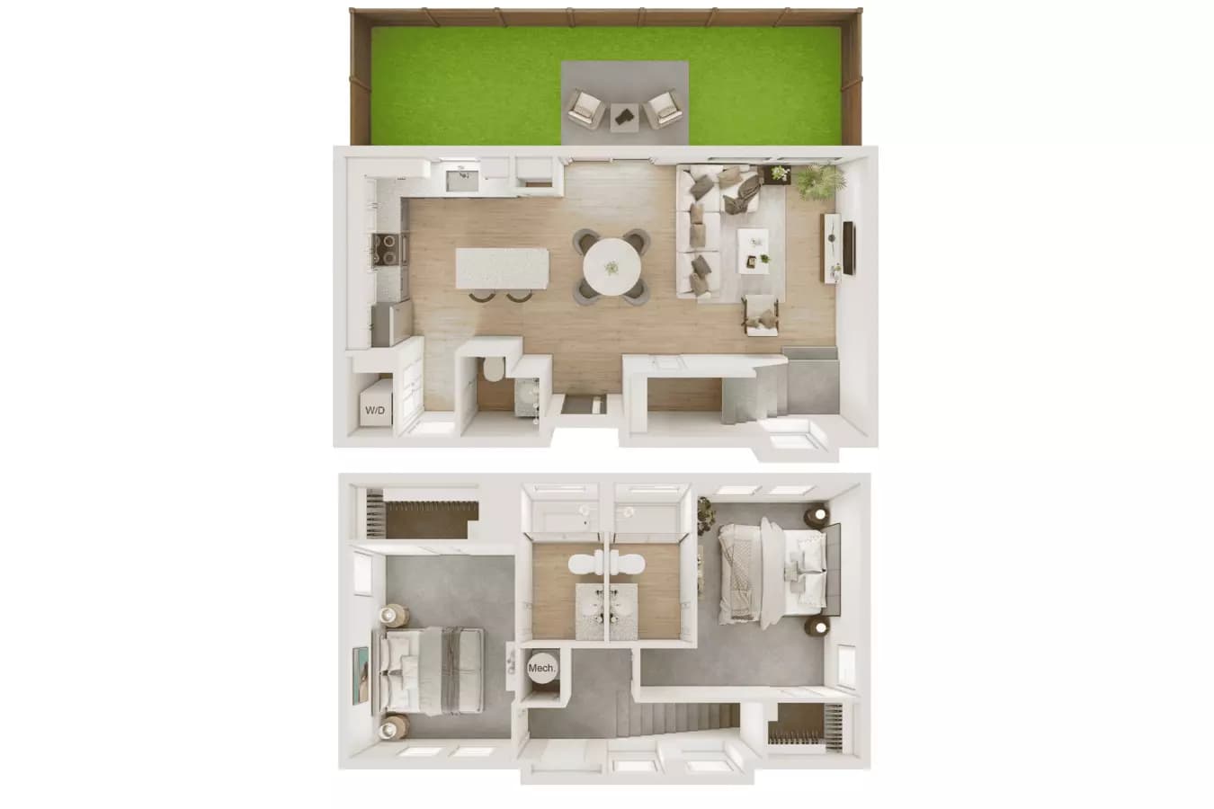2 Beds • 2 Bath 171 floor plan