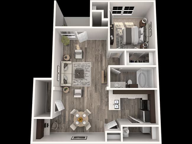 A4 840 Sq. Ft. 1st Floor 1105 floor plan