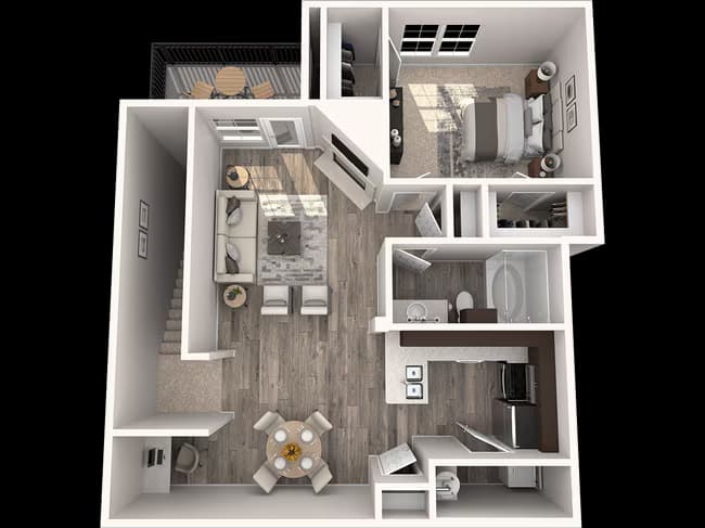 A6 939 Sq. Ft. 2nd Fl. 0906 floor plan